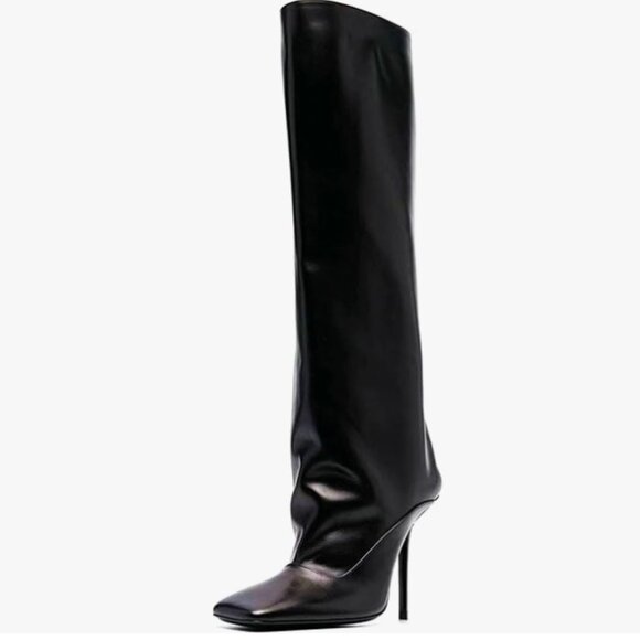 Shoes - Knee High Heel Leather Boots NEW